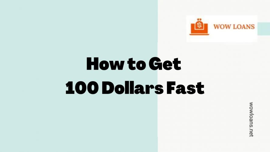 No Time to Waste: How to Get 100 Dollars Fast